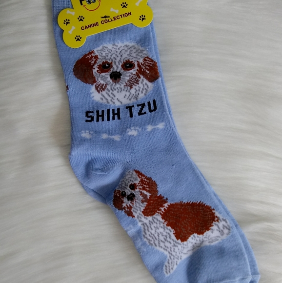 Foozys Shih Tzu Novelty Crew Socks - Picture 2 of 5